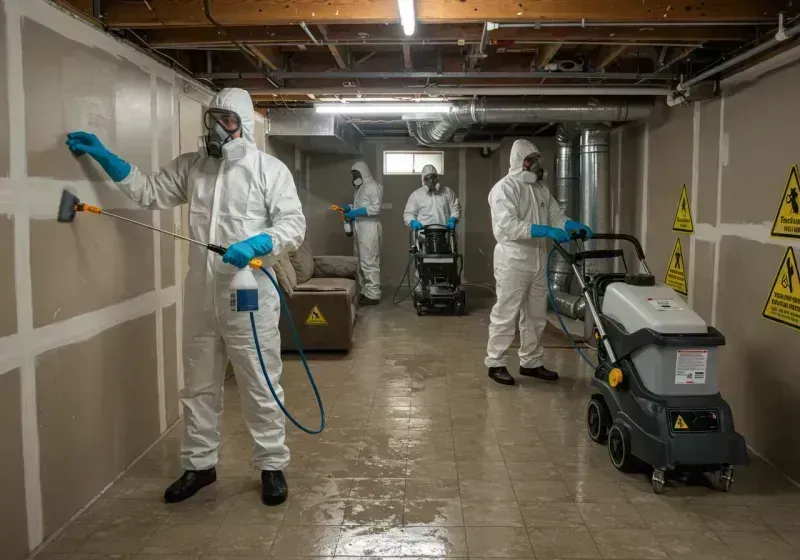 Basement Moisture Removal and Structural Drying process in Lawson, MO